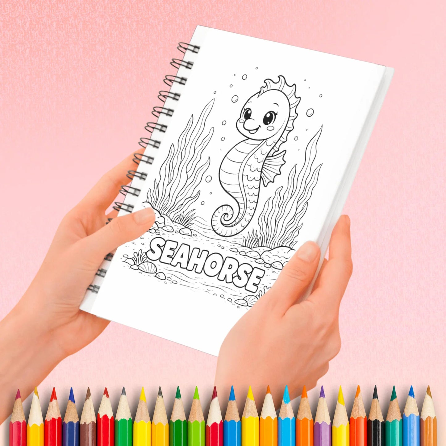 Ocean Animals Coloring Pages with Names | Sea Life Coloring Book for Kids | Bold & Easy