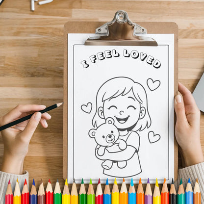 Feelings Coloring Pages Printable PDF | Emotions + Simple Captions | SEL
